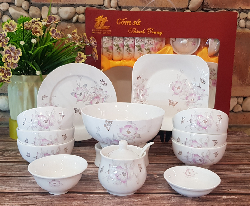 Bộ Đồ Ăn 12 Sản Phẩm Hoa Bướm