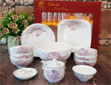 Bộ Đồ Ăn 12 Sản Phẩm Hoa Hồng