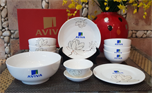 Bộ Đồ Ăn Hoa Bưởi In Logo