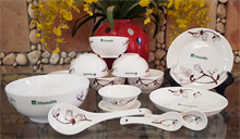Bộ Đồ Ăn Hoa Lan 14 Sản Phẩm In Logo