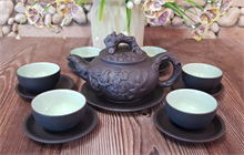 Bộ Trà Gốm Tử Sa Chim Đào