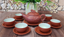 Bộ Trà Gốm Tử Sa Sen Ếch