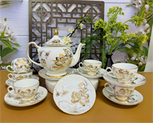 Bộ Trà Cung Đình Vẽ Sen Vàng