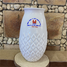 Lọ Bom Trắng Khắc Trám In Logo