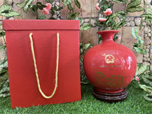 Bình Hút Lộc Men Đỏ In Logo